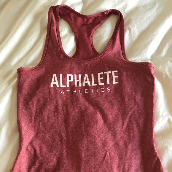 Alphalete Red Heathered Racerback Tank Top - M - Picture 2 of 4